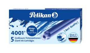 Pelikan — 5 szt. — naboje długie do piór wiecznych (królewski błekit)