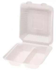 EKO Menu Box — 50 szt. —  2 dzielony (22 cm x 20 cm x 5/8 cm)