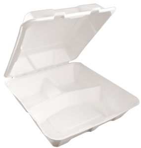 EKO Menu Box — 50 szt. —  3 dzielony (23 cm x 23 cm)