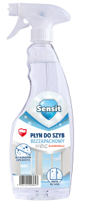 Sensit — 500 ml — płyn do szyb (bezzapachowy)