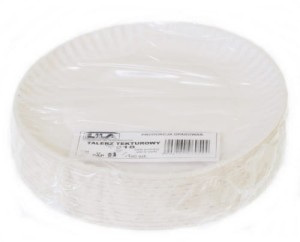 Talerz — 100 szt. — talerz papierowy okrągły (18 cm)