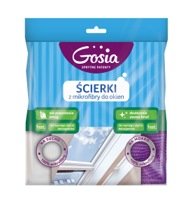 Gosia — 2 szt. — ścierki z mikrofibry do okien
