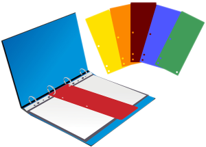 Interdruk — 50 szt. — Przekładki do segregatora (Kolor Miks)