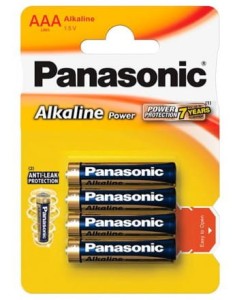 Panasonic — 4 szt. — Baterie alkaliczne AAA  LR03
