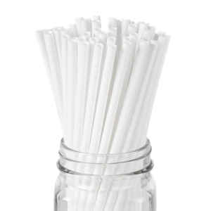 Rurka biała — 200 szt. — wielorazowa (190 mm x 0,75 mm)