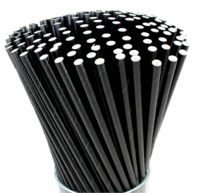 Rurka papierowa — 250 szt. — 21 cm fi. 8 mm (Czarna)