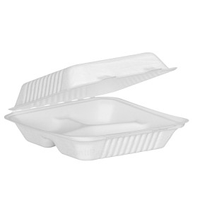 EKO Menu Box — 50 szt. —  3-DZIELNY (23 cm x 23 cm)