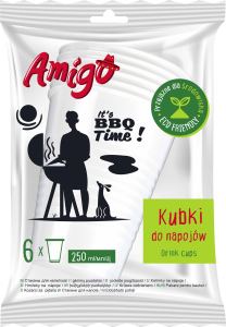 Amigo — 6 szt. — kubki papierowe  Eco Friendly