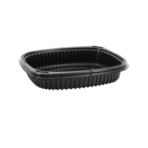 Pojemnik 800ml + wieczko — 40 szt. — owalny czarny