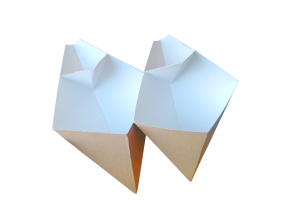 Pudełko na frytki — 100 szt. —  Pojemność 300 g + miejsce na Dip 