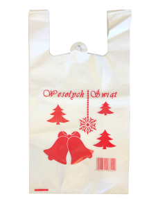 Martex — 50 szt. — Reklamówka Świąteczna 30 cm x 55 cm 