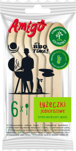 Amigo — 6 szt. — łyżeczka drewniana