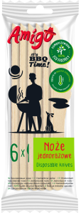 Amigo — 6 szt. — nóż drewniany