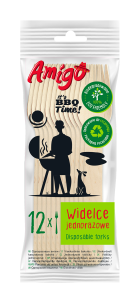 Amigo — 12 szt. — widelec drewniany