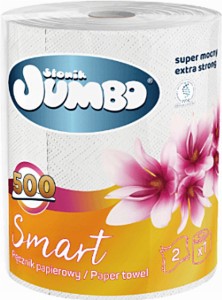SŁONIK Jumbo — 1 szt. — Ręcznik papierowy 500 listków 2-warstwy