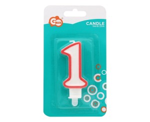 GODAN — 1 szt. — świeczka urodzinowa (cyferka 1)