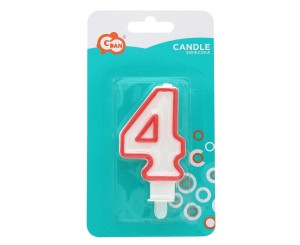 GODAN — 1 szt. — świeczka urodzinowa (cyferka 4)