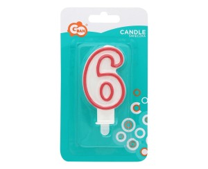 GODAN — 1 szt. — świeczka urodzinowa (cyferka 6)
