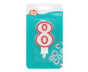GODAN — 1 szt. — świeczka urodzinowa (cyferka 8)