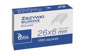 Tetis — 1000 szt. —  zszywki biurowe 26/6