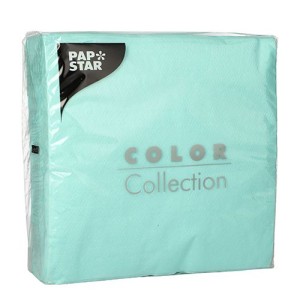 Papstar — 100 szt. — serwetki jednowarstwe 33x33 cm (miętowe)